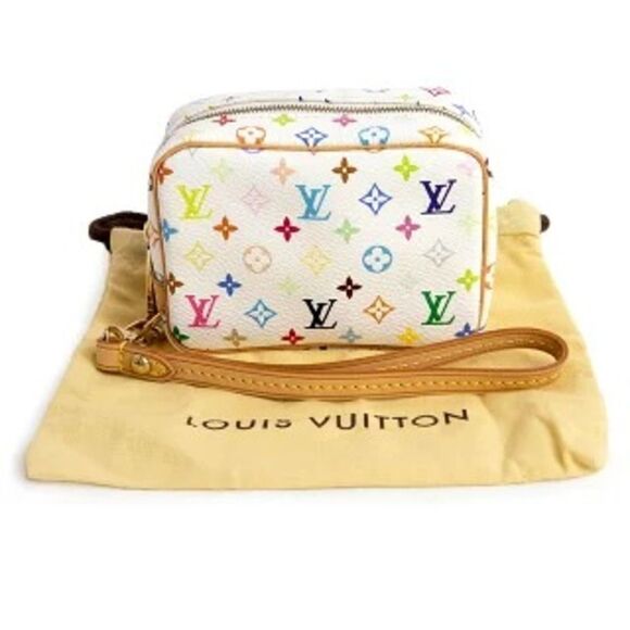 Louis Vuitton Monogram Multicolor True Swapity Pouch Accessory Case Whit - Picture 8 of 9
